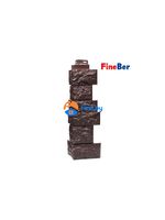 Угол наружный к фасадной панели FINEBER Камень дикий коричневый